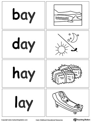 Word Sort Game: AY Words