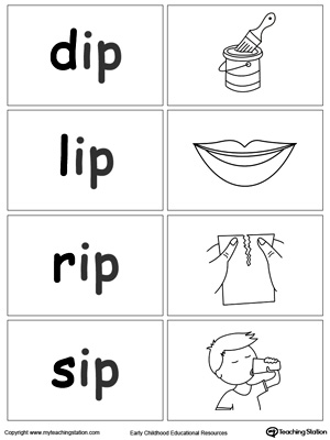 Sort and match words with this  IP Word Family printable worksheet.