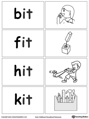 Sort and match words with this  IT Word Family printable worksheet.