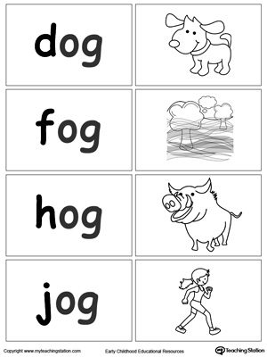 Sort and match words with this  OG Word Family printable worksheet.