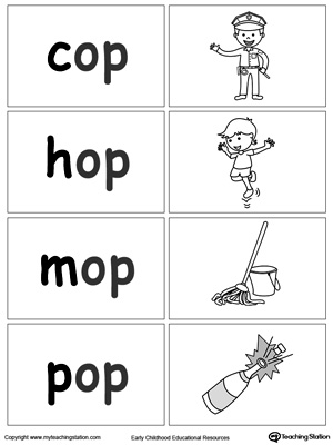 OP Word Family Workbook for Preschool | MyTeachingStation.com