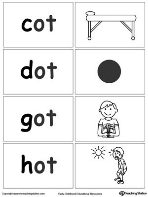 Sort and match words with this  OT Word Family printable worksheet.