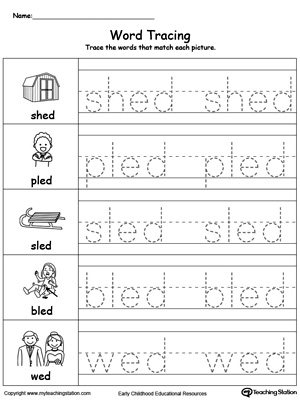 ed word family workbook for preschool myteachingstationcom