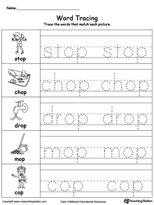 Word Tracing: OP Words