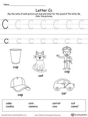 *FREE* Words Starting With Letter C | MyTeachingStation.com