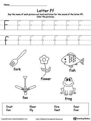 Letter F Words Alphabet Tracing Worksheet | ubicaciondepersonas.cdmx.gob.mx