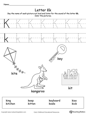 Recognize the Sound of the Letter K | MyTeachingStation.com