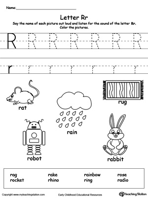 *FREE* Trace Words That Begin With Letter Sound: R | MyTeachingStation.com