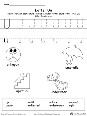 Words Starting With Letter U