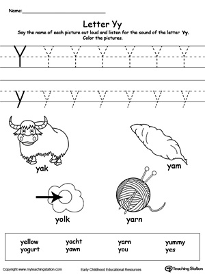 Writing Lowercase Letter Y | MyTeachingStation.com