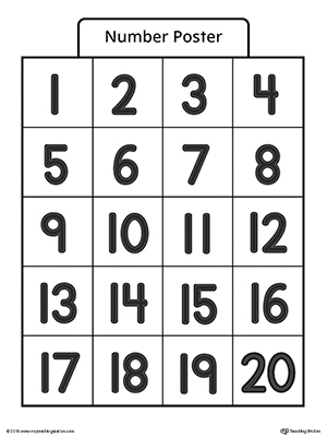 number poster 1 20 myteachingstationcom