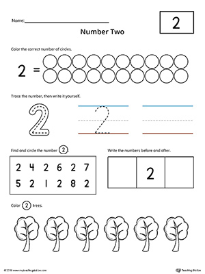 Number 2 Practice Worksheet