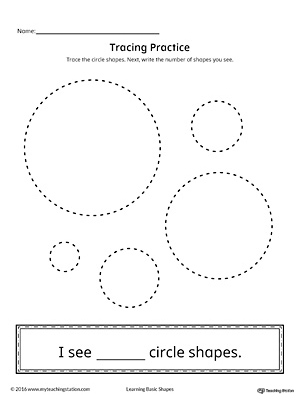 Geometric Shape Counting and Tracing: Circle | MyTeachingStation.com
