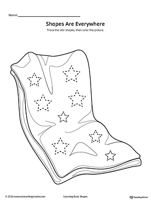 Star Shape Picture Tracing Worksheet