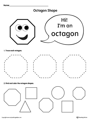 Kindergarten Shapes Printable Worksheets | MyTeachingStation.com