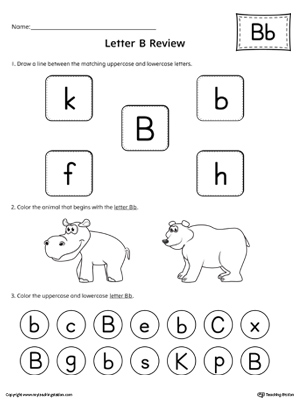 FREE* Letter B Review Worksheet