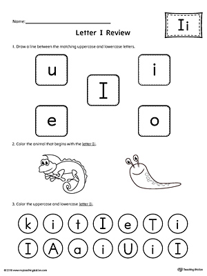 All About Letter I Printable Worksheet