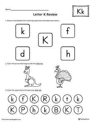 All About Letter K Printable Worksheet