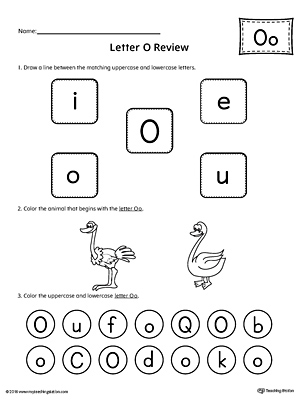 All About Letter O Printable Worksheet
