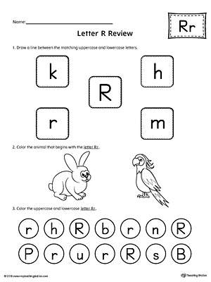 All About Letter R Printable Worksheet