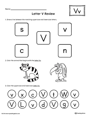 All About Letter V worksheet is a perfect activity for students to review the letter of the week.