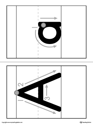 Alphabet Letter A Formation Card Printable