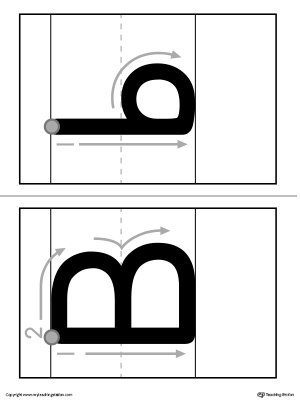 Alphabet Letter B Formation Card Printable
