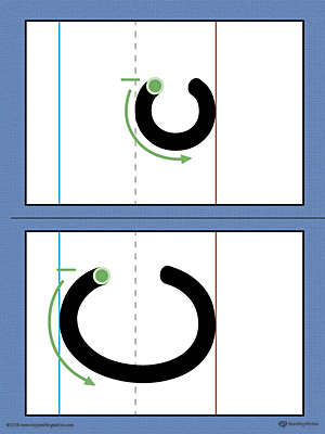 Alphabet Letter C Formation Card Printable (Color)