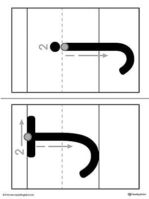 Alphabet Letter J Formation Card Printable