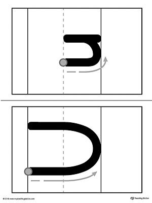 Alphabet Letter U Formation Card Printable
