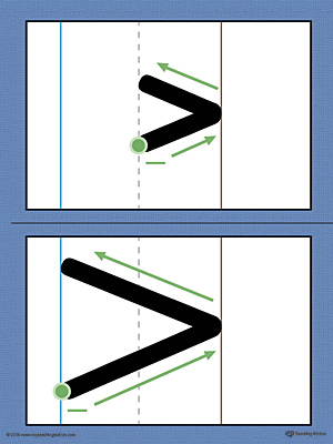 Alphabet Letter V Formation Card Printable (Color)