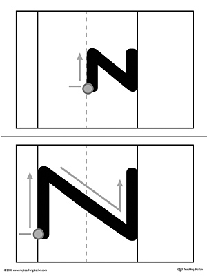 Alphabet Letter Z Formation Card Printable
