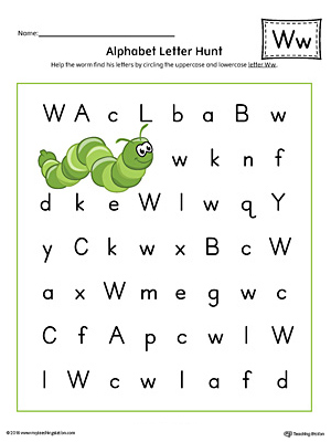 preschool for worksheet w letter W Hunt: Worksheet Letter Alphabet Letter (Color preschool for worksheet w letter W Hunt: Worksheet Letter Alphabet Letter (Color