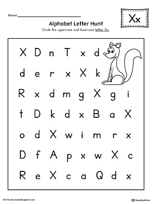 letter x worksheets letter