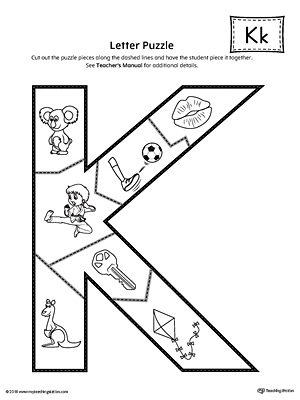 letter k puzzle printable myteachingstationcom