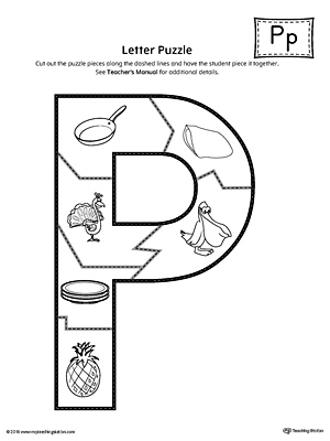 Letter P Puzzle Printable