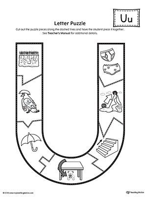 Letter U Puzzle Printable