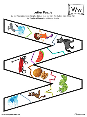 letter puzzle printable color alphabet myteachingstation activity