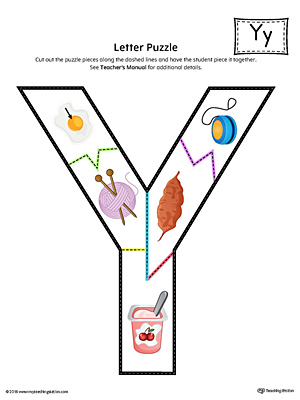 Letter Y Puzzle Printable (Color)