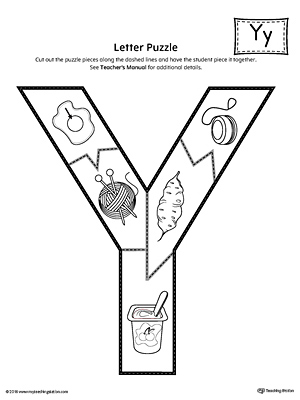 Letter Y Puzzle Printable