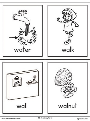 Things that Start with W Cards - Alphabet Printables