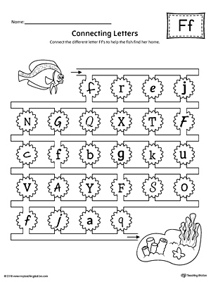 Letter of the week: LETTER F-NO PREP WORKSHEETS- LETTER F Alphabet