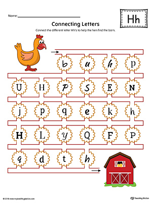 alphabet letter hunt letter h worksheet color