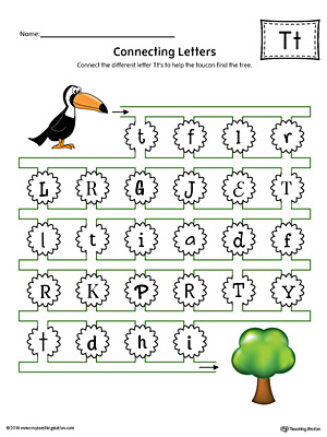 finding and connecting letters letter t worksheet color myteachingstation com