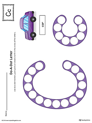 Letter C Do-A-Dot Worksheet (Color)