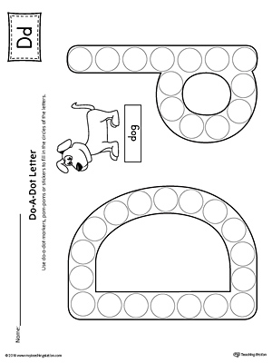 Letter D Do A Dot Worksheet Myteachingstation Com
