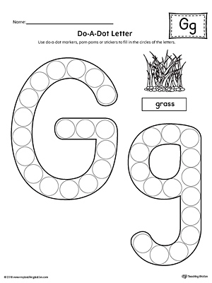 Letter G Do-A-Dot Worksheet | MyTeachingStation.com