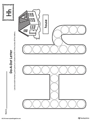 Letter H Do-A-Dot Worksheet | MyTeachingStation.com