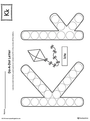 Letter K Do-A-Dot Worksheet