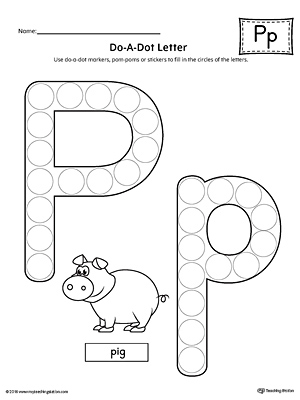 Letter P Do-A-Dot Worksheet